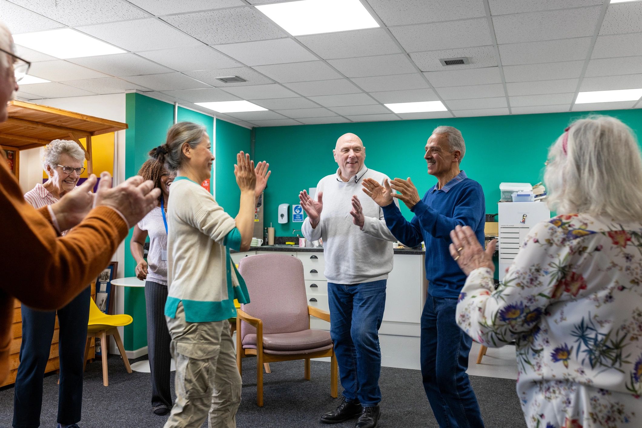 Senior community dance gathering